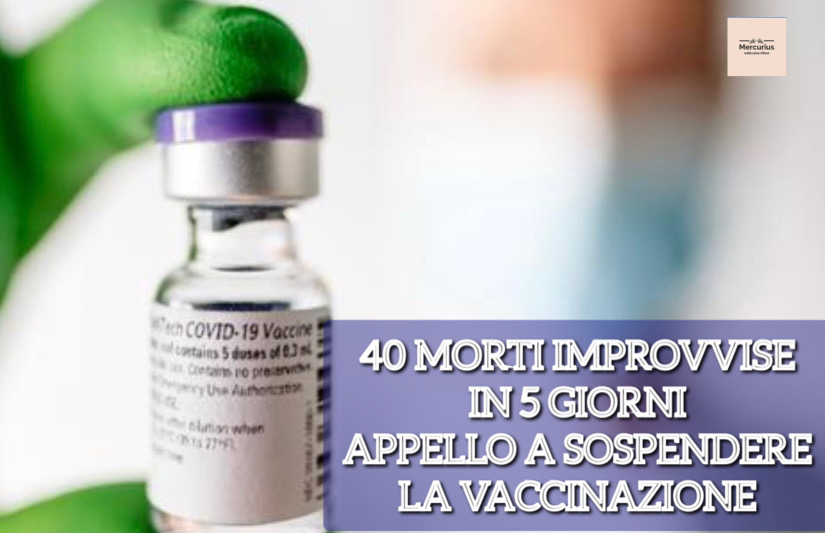 Ben 40 morti improvvise in cinque giorni, chiesta sospensione vaccini antiCovid